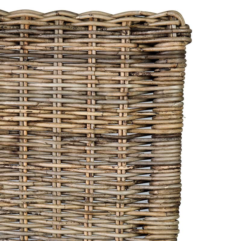 Handwoven Natural Rattan Cushioned Dining Chair by East at Main