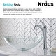 preview thumbnail 33 of 33, Kraus Glass Vessel Sink, Bathroom Faucet, Pop Up Drain, Mounting Ring