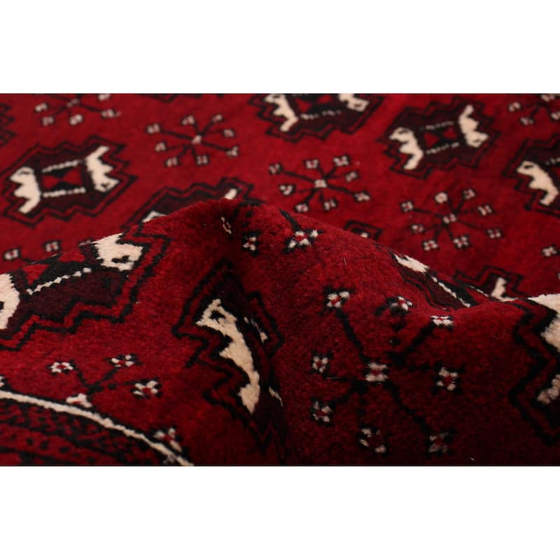 ECARPETGALLERY Hand-knotted Royal Baluch Red Wool Rug - 3'6 x 6'8