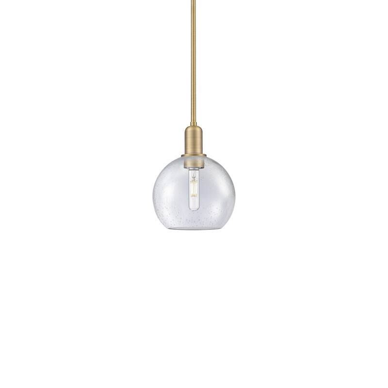Innovations Lighting 716-1S-11-8 Athens Pendant Athens 8" Wide Mini - Brushed Brass / Seedy