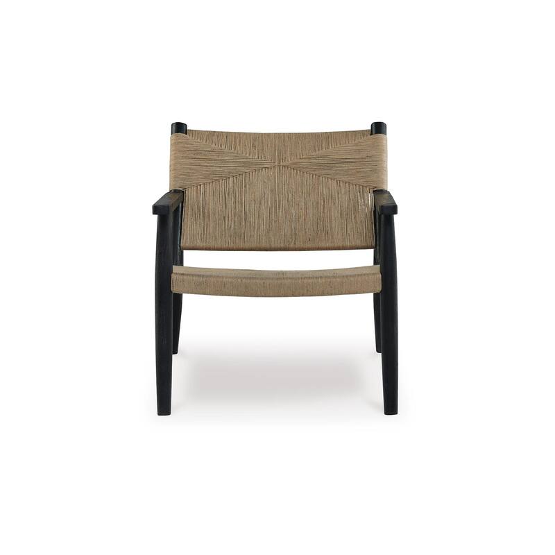 Signature Design by Ashley Halfmore Black/Natural Accent Chair - 27.13" W x 32.25" D x 30.38" H