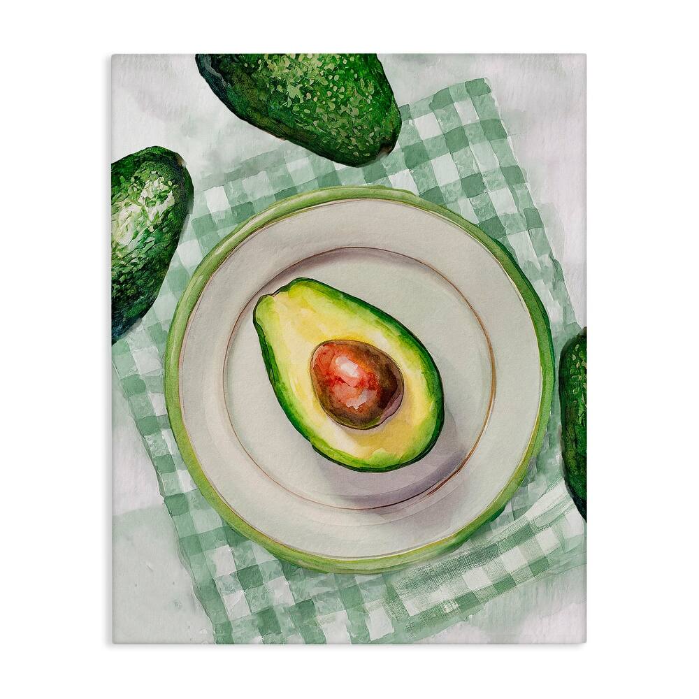 Stupell Delicious Avocado on Plate Canvas Wall Art Design By Lil' Rue
