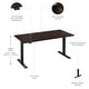 preview thumbnail 115 of 120, Bush Business Furniture Move 60 Series 60x30 Adjustable Standing Desk