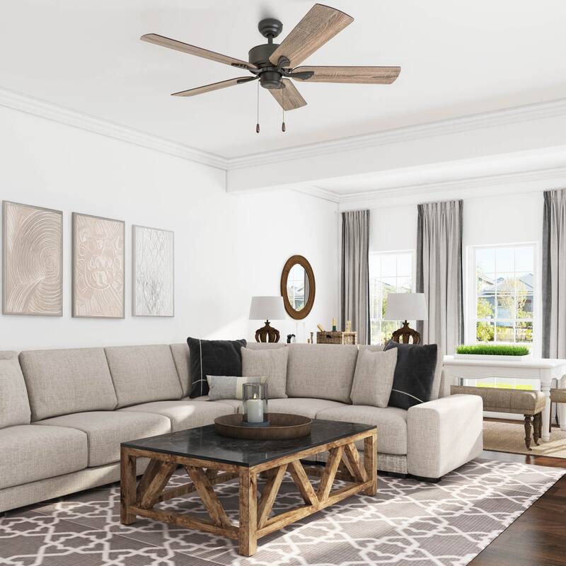 52" Prominence Home Glencrest Bronze Farmhouse Ceiling Fan with No Light, Remote Control