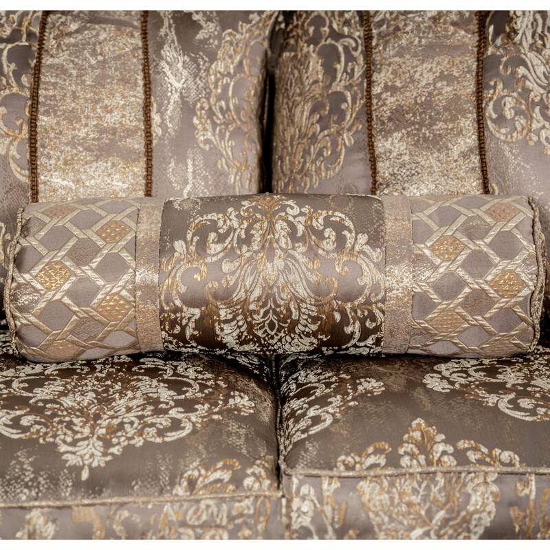 Furniture of America Brivn USA Made Traditional 3-Seater Light Brown and Dark Cherry Sofa