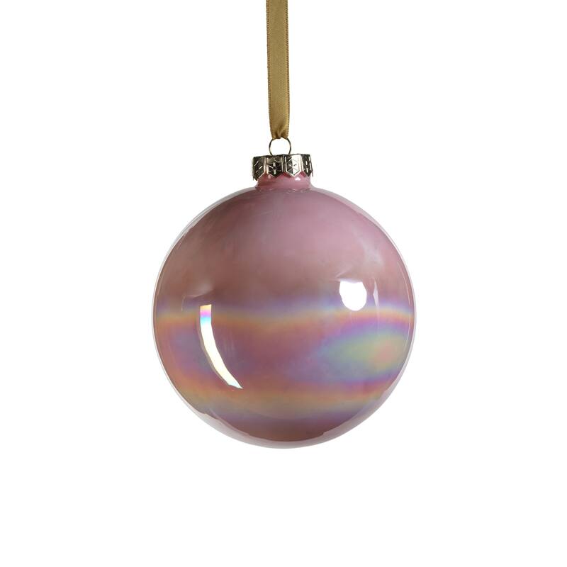 Solid Luster 4.75" Glass Ball Ornaments, Set of 4