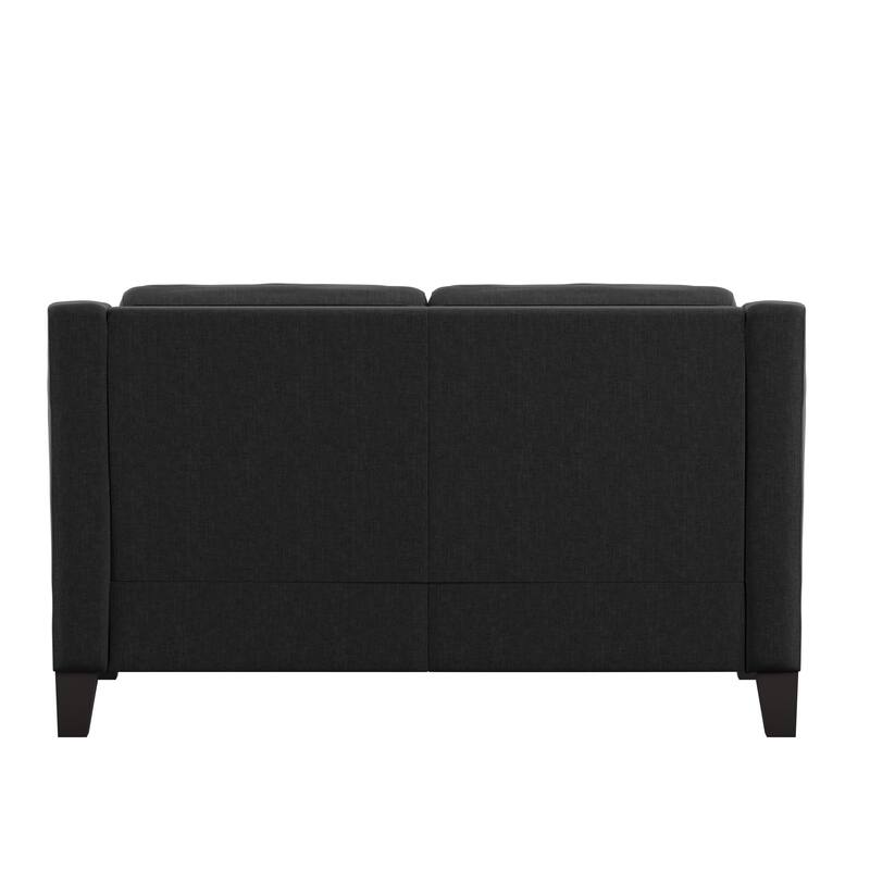 Elston Linen Upholstered Sloped Track Arm Loveseat iNSPIRE Q Modern