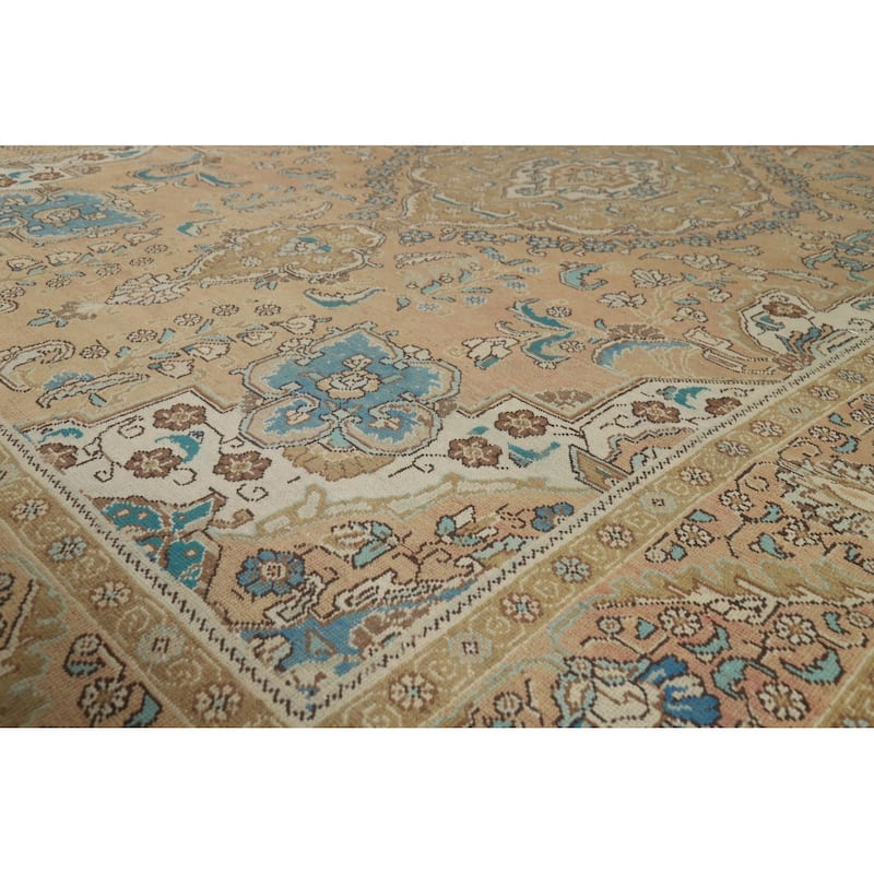 Tabriz Persian Vintage Area Rug Hand-Knotted Traditional Wool Carpet - 7'7" x 11'2"