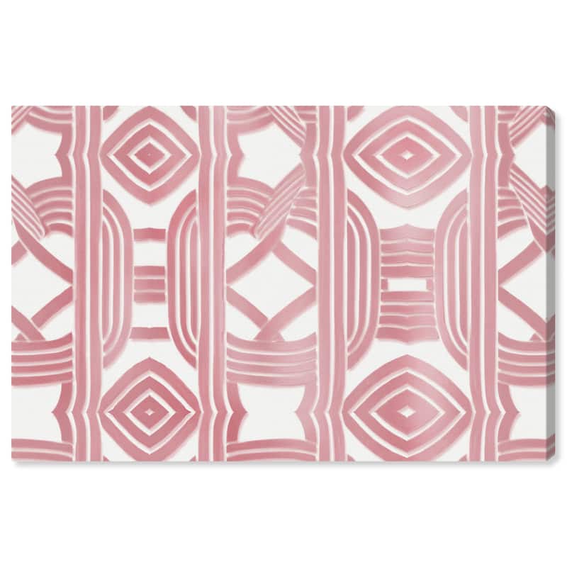 Wynwood Studio Canvas Abstract Knotted I Red and Light Red Traditional Wall Art Canvas Print