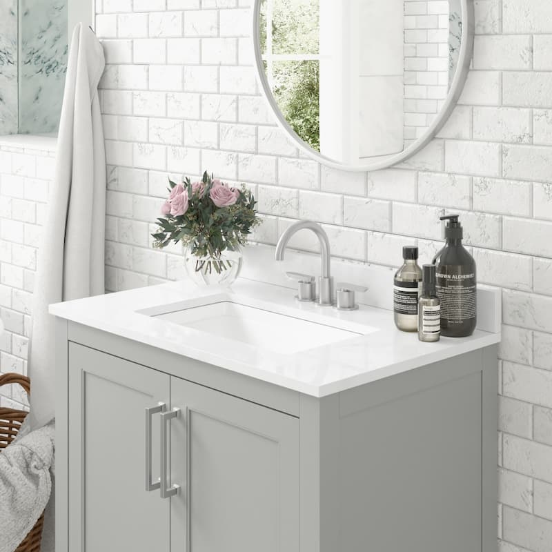 Bathroom Vanity with Undermount Sink and Open Storage Shelf