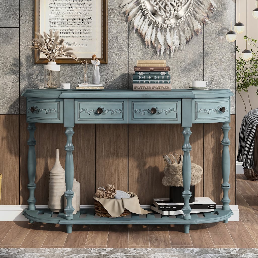 Modern and Contemporary Curved Console Table