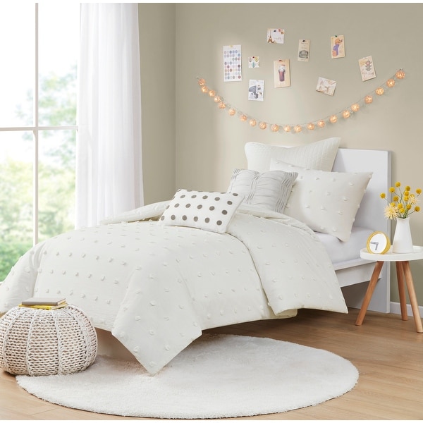 Urban Habitat Maize Cotton Jacquard Comforter Set with Euro Shams and Throw Pillows On Sale Bed Bath Beyond 20830878