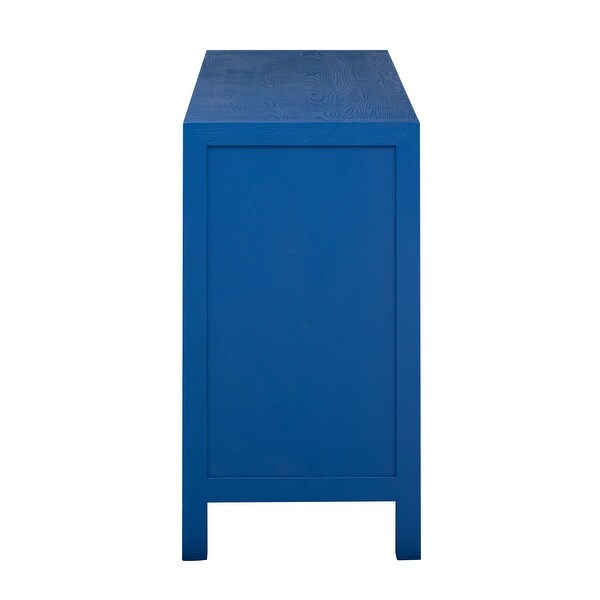 Ash Veneer Cabinet with Radiating Line Pattern Doors, 4-Door