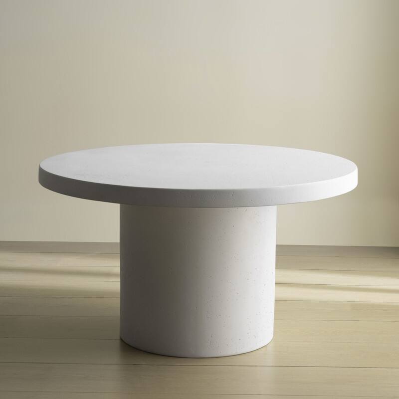 Travertine Round Coffee Table Circle Pedestal Table