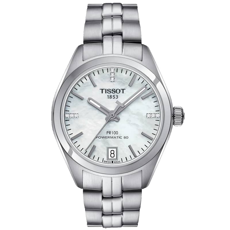 Tissot Women's PR 100 Powermatic 80 Mother of Pearl Dial Watch - T1012071111600 - Mother of Pearl - 6 (36)