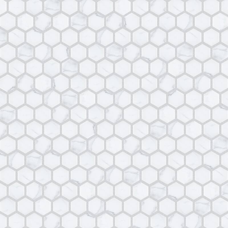 Merola Tile Carrione 1" Hex Matte Carrara 10-1/4" x 11-7/8" Porcelain Floor and Wall Tile