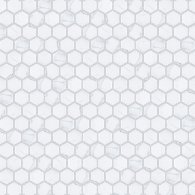 Merola Tile Carrione 1" Hex Matte Carrara 10-1/4" x 11-7/8" Porcelain Mosaic Floor and Wall Tile