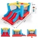 preview thumbnail 6 of 8, Inflatable Bounce House with Blower for 3-10 yr Kids, Bouncy Castle w/Double Slide, 300 LBS Capacity
