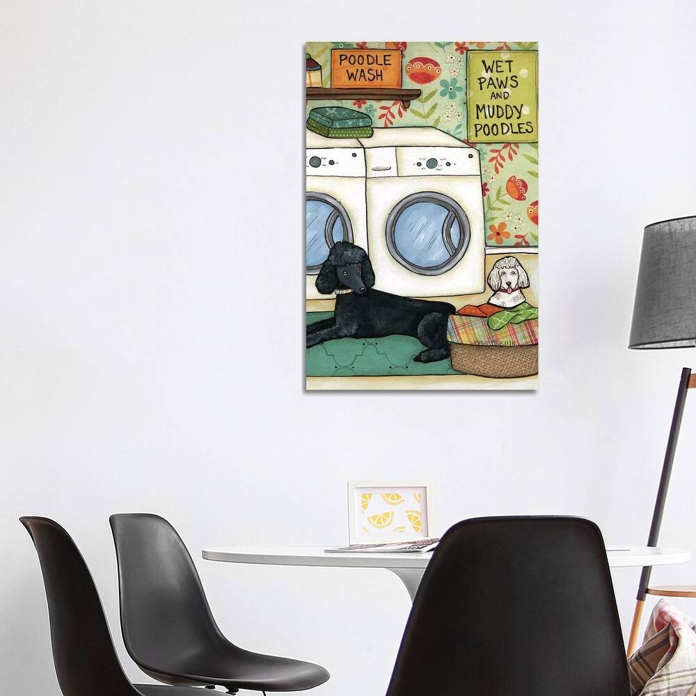 iCanvas "Poodle Wash" by Jamie Morath Canvas Print