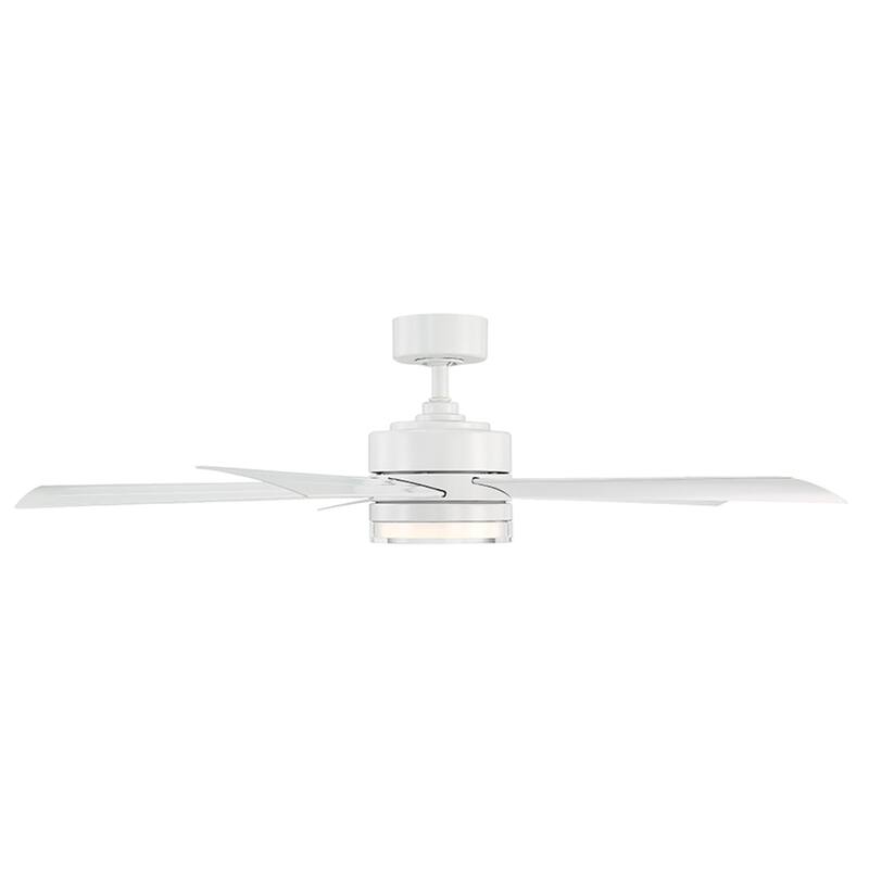 Wynd 52 Inch Five Blade Indoor / Outdoor Smart Ceiling Fan with Six Speed DC Motor and LED Light.