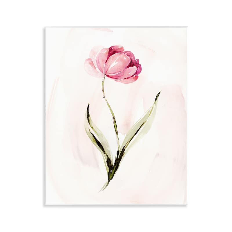 Stupell Modern Pink Blossom Sprig Wall Plaque Art Design By Kristen Brockmon - 11 x 14