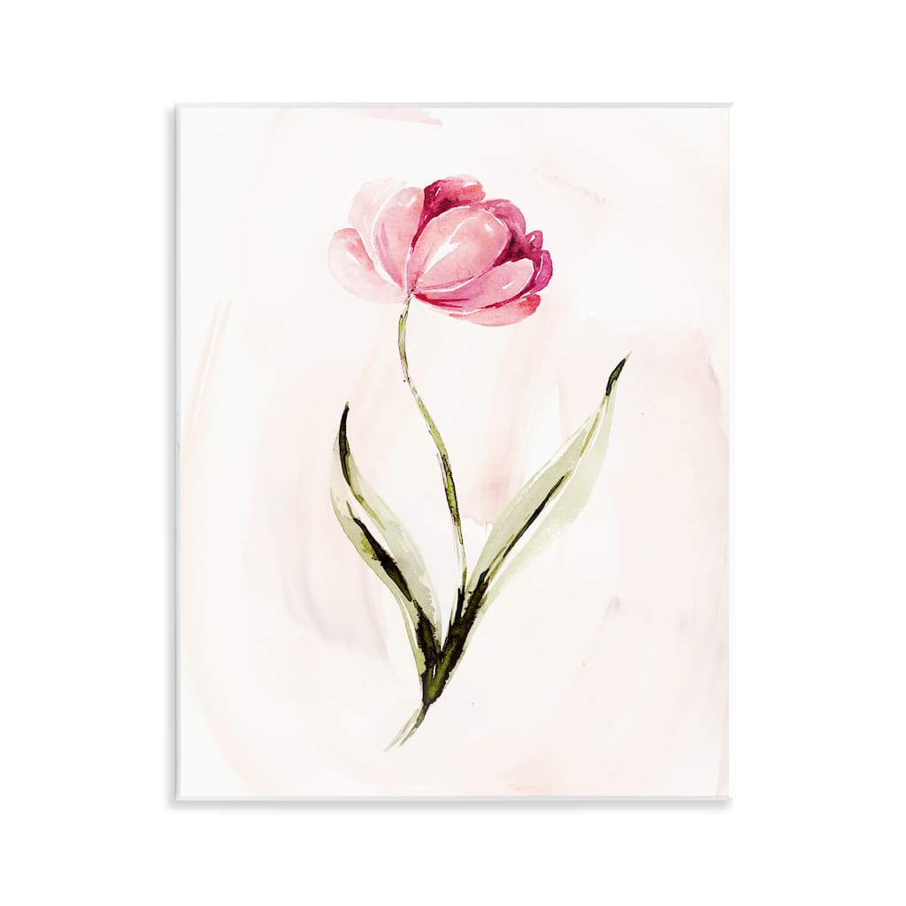 Stupell Modern Pink Blossom Sprig Wall Plaque Art Design By Kristen Brockmon