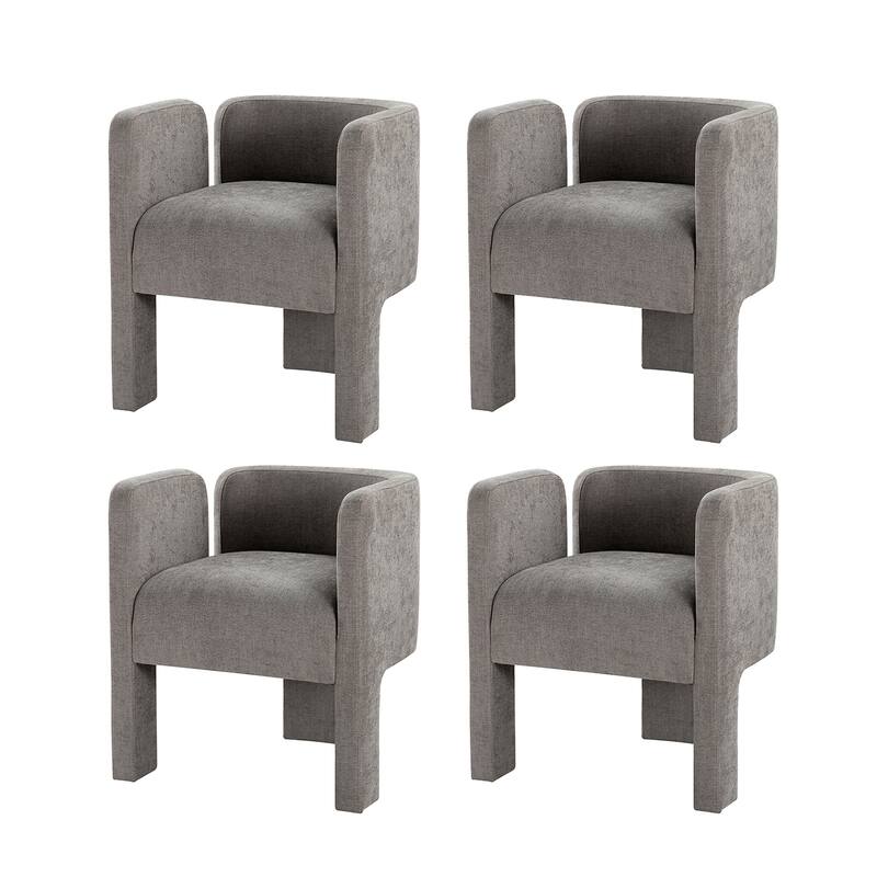 Friedrich Modern Left-facing Cutout Dining Chair with Three-legged Design Set Of 4 By HULALA HOME