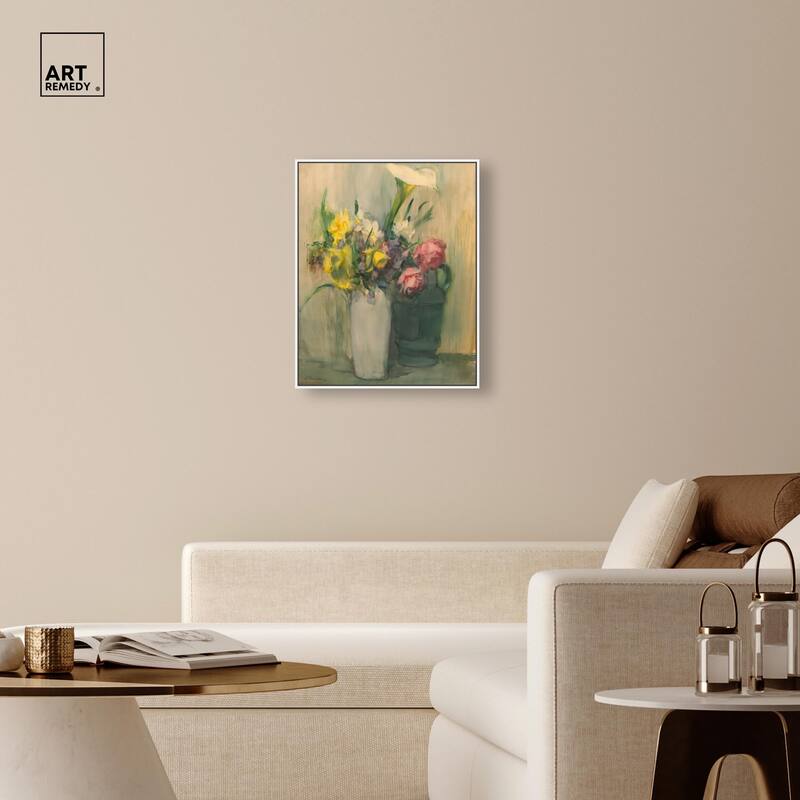 Flowers by Julian Alden Weir Canvas by Art Remedy