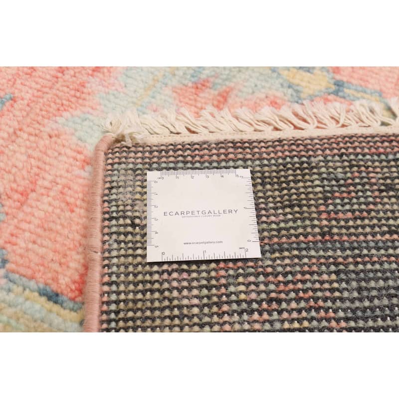 ECARPETGALLERY Hand-knotted Modern Oushak Coral Wool Rug - 8'1 x 9'10