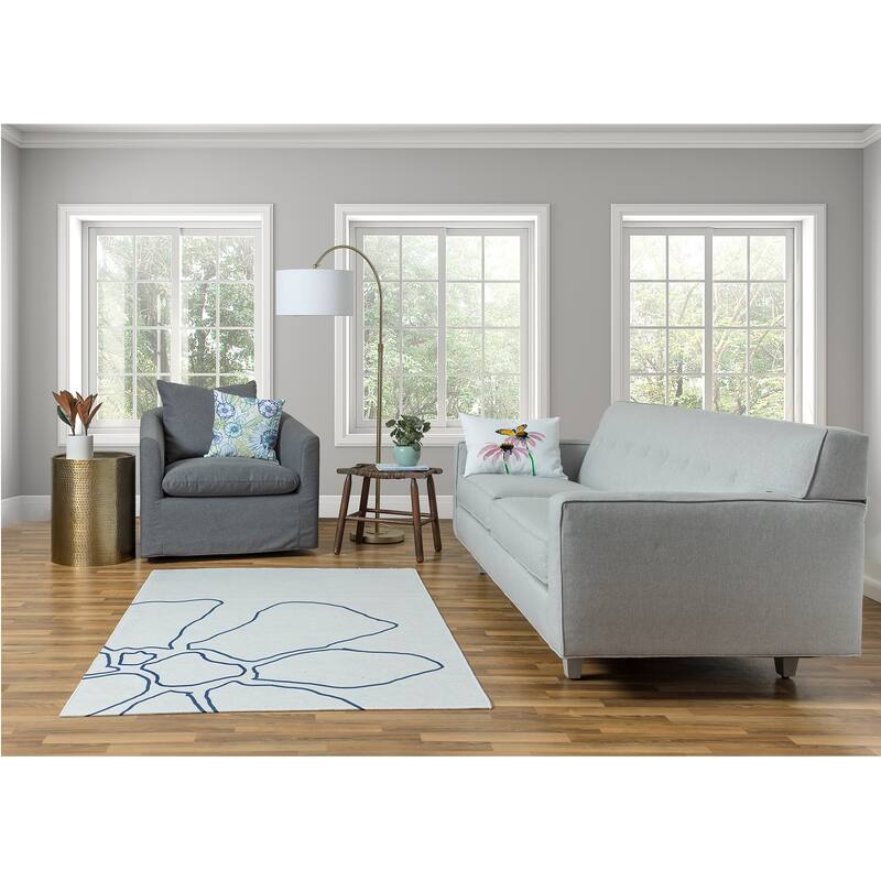Petal Lines Spring Chenille Rug