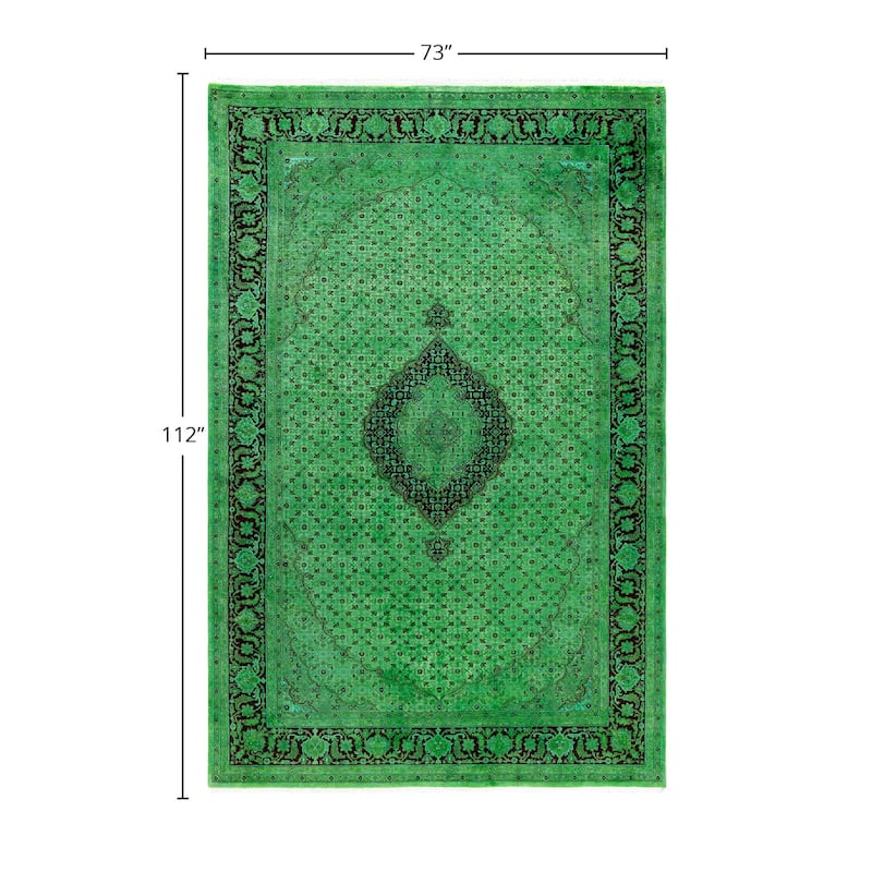 Contemporary Overdyed Wool Hand Knotted Area Rug - 6' 1" x 9' 4"