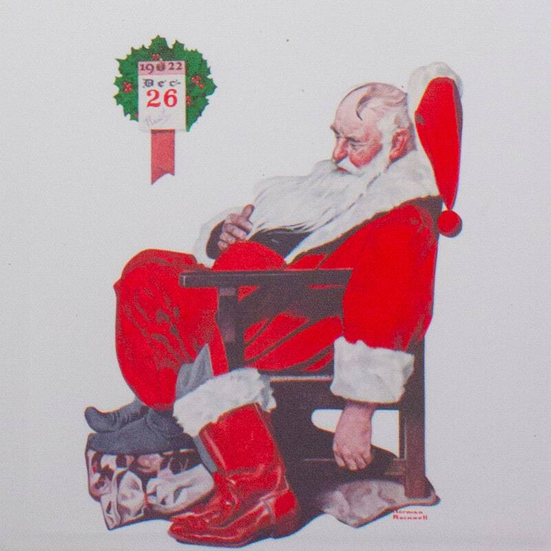8" x 8" Norman Rockwell Classic Christmas Scene Canvas Prints Set of 4