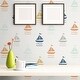 preview thumbnail 3 of 7, White and Orange Boats Baby Peel and Stick Removable Wallpaper 6023