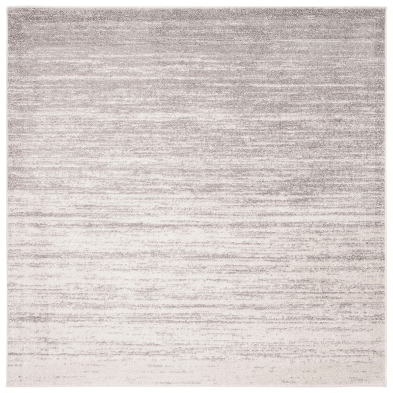 SAFAVIEH Adirondack Vera Modern Ombre Distressed Area Rug - 8' Square - Ivory/Silver - Square