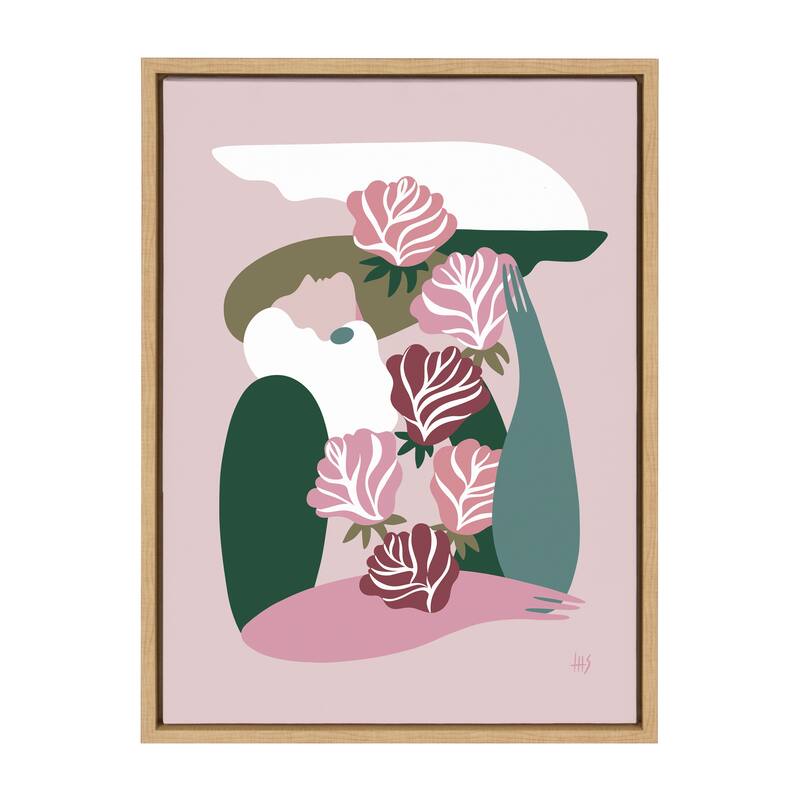 Kate and Laurel Sylvie Abstract 4 Framed Canvas by Maggie Stephenson