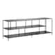 Option 70" Blackened Bronze TV Stand with Metal Shelves
