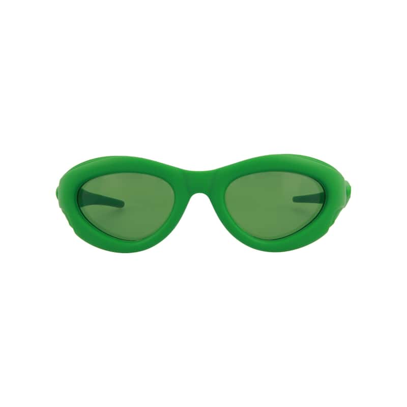 Bottega Veneta Round-Frame Injection Sunglasses - Green Green Green - Green - Green Lens