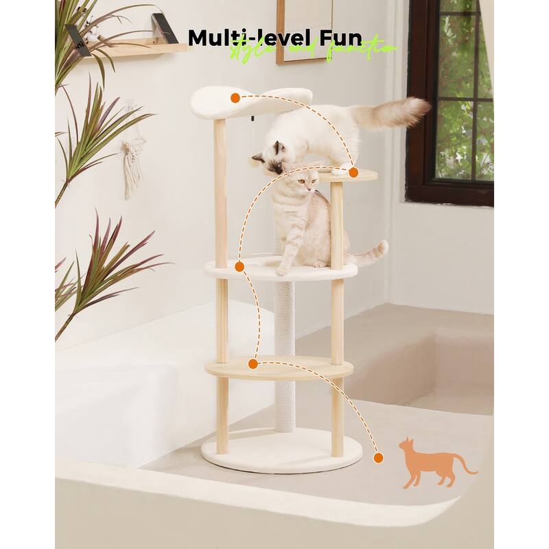 Indoor 5-Level Cat Tree Cat Tower with Scratching Posts