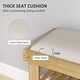 preview thumbnail 8 of 13, Wicker Two-Tier Storage Shoe Bench with Linen Cushion and Entryway Seating for Home and Hallway - 23.6" W x 11.4" D x 19.3" H