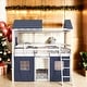 preview thumbnail 2 of 25, Twin Size House Shaped Bunk Beds With Bed Curtains