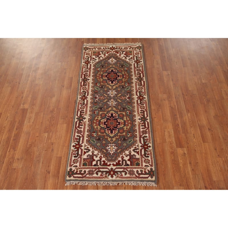 Gray Heriz-Serapi Oriental Accent Rug Wool Carpet - 2'6"x 5'11"