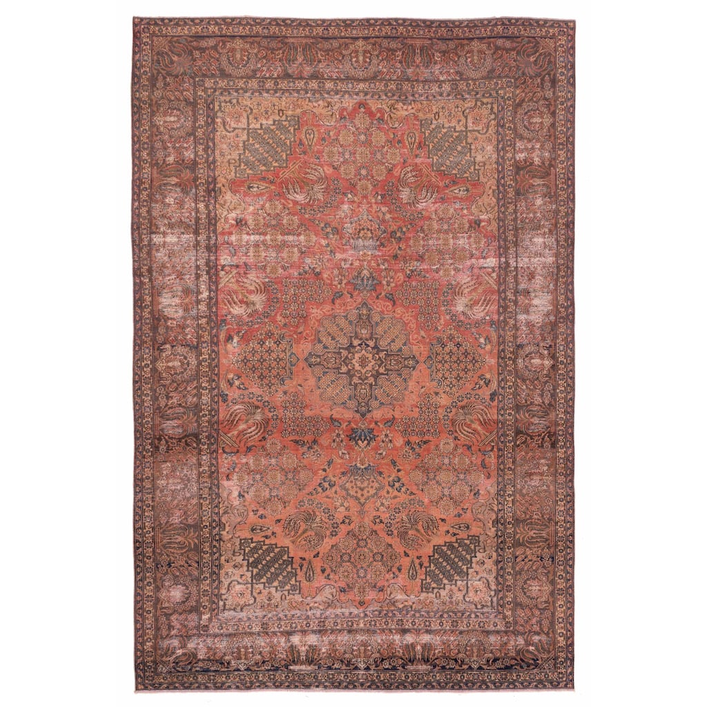 ECARPETGALLERY Hand-knotted Antalya Vintage Dark Copper Wool Rug - 8'5 x 13'0