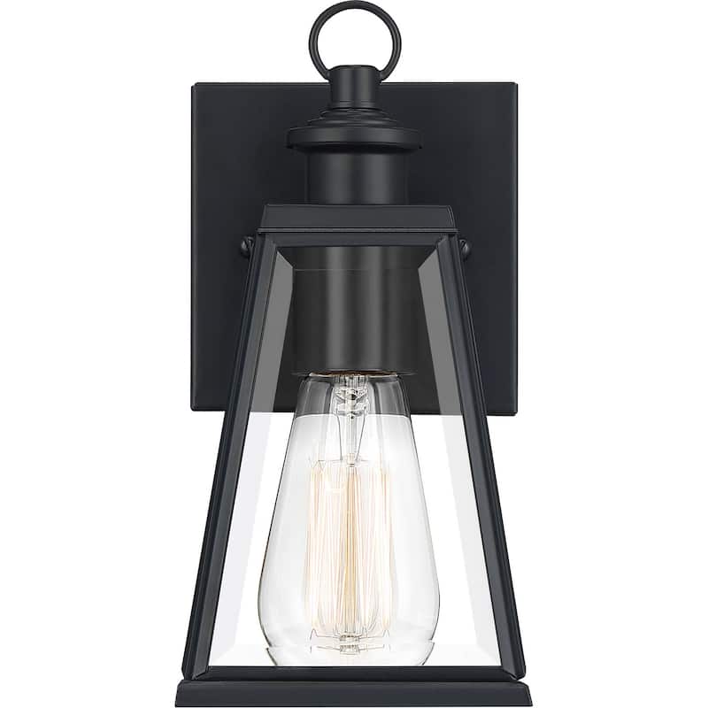 Paxton 1-Light Outdoor Wall Lantern in Matte Black