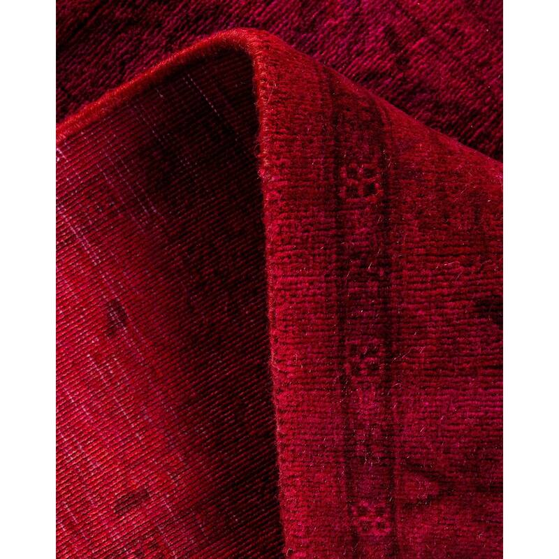 Fine Vibrance, One-of-a-Kind Hand-Knotted Runner Rug - Red, 2' 6" x 10' 1" - 2' 6" x 10' 1"