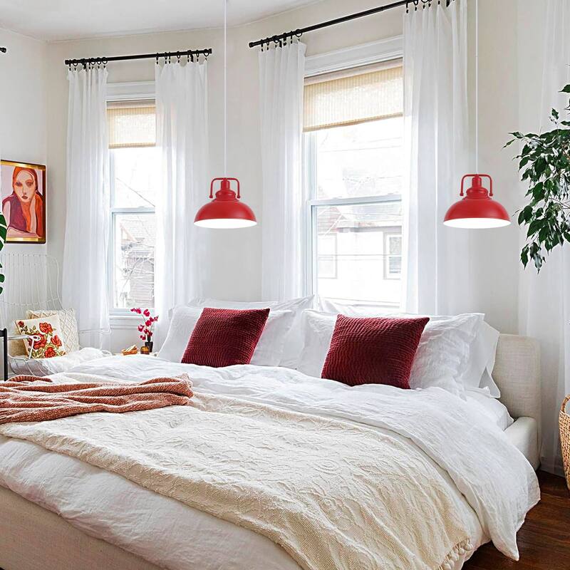 1-Light Semi Flush Mount Chandelier, Dome Pendant for Dining Room Living Room Bedroom Kitchen