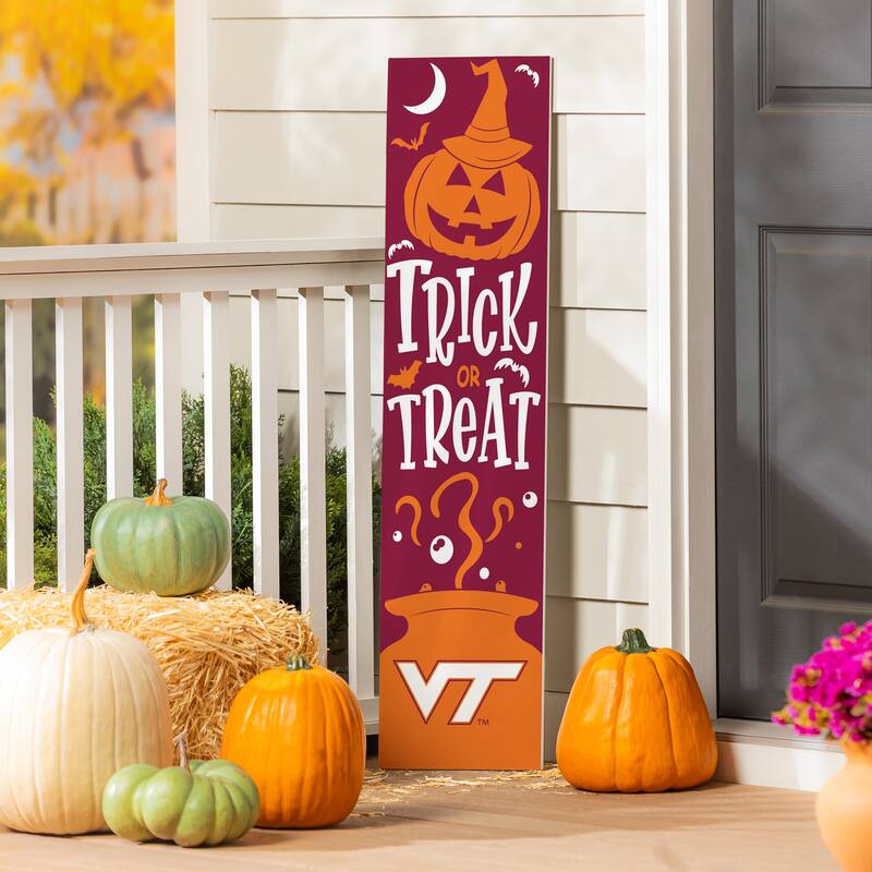 47" Double Sided Seasonal Porch Leaner, Virginia Tech - 47" x 11.25" - Halloween