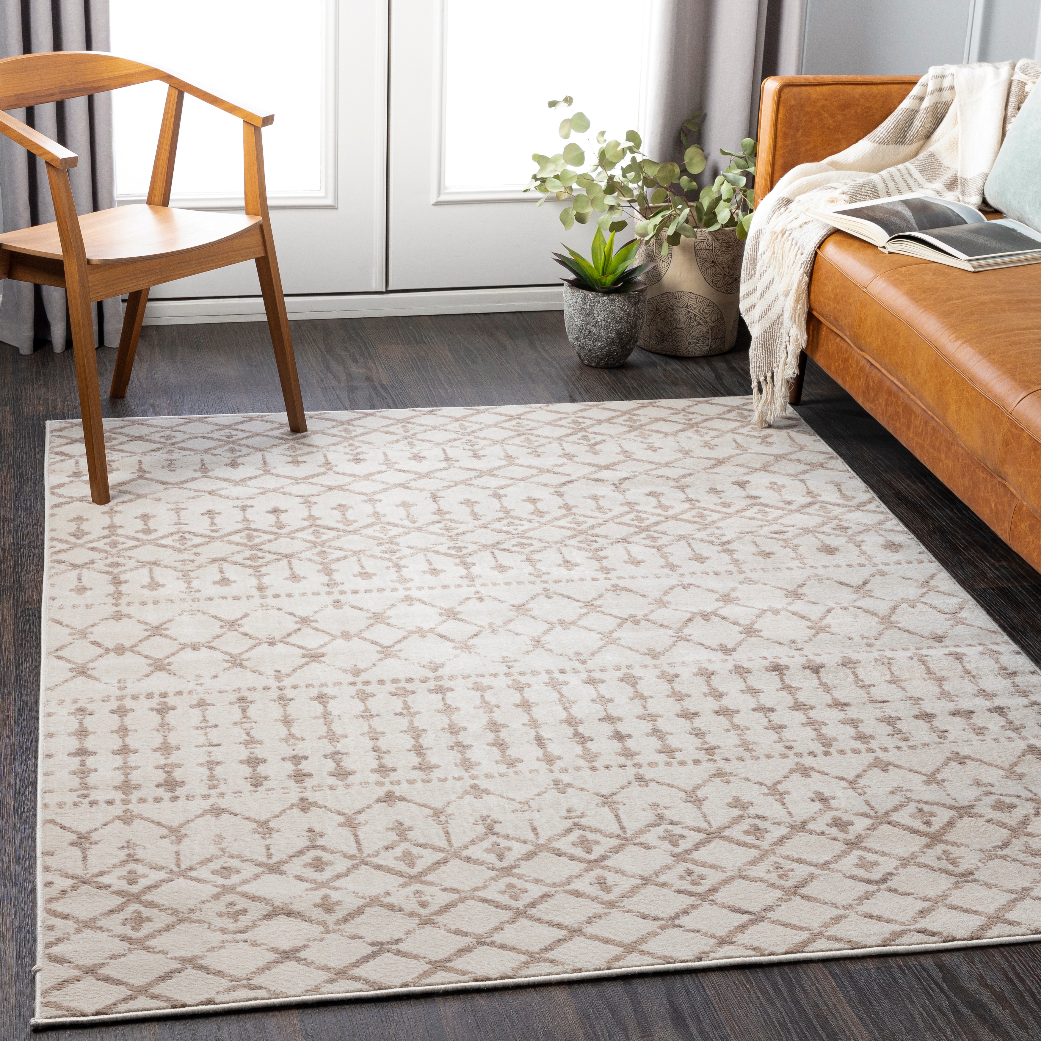 Wool Dark Grey Rug 5X8 Modern Dhurrie Moroccan Geometric Room Size One of A Kind Carpet
