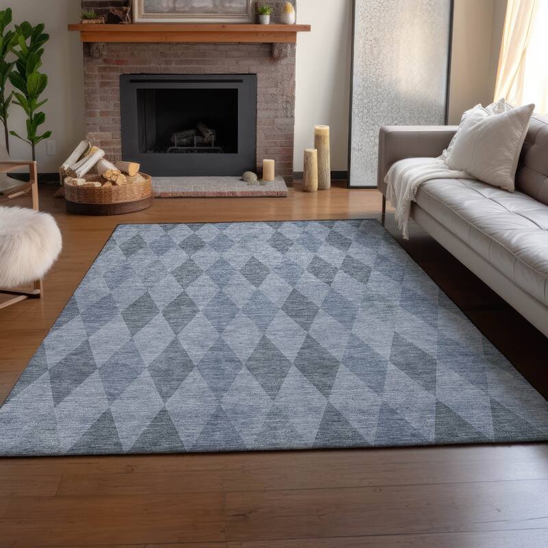 Premium Washable Super Soft Modern Diamonds Mayfield Rug