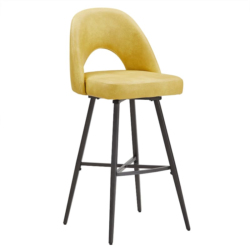 Presley Metal Fabric Swivel Bar Stools (Set of 2) by iNSPIRE Q Modern
