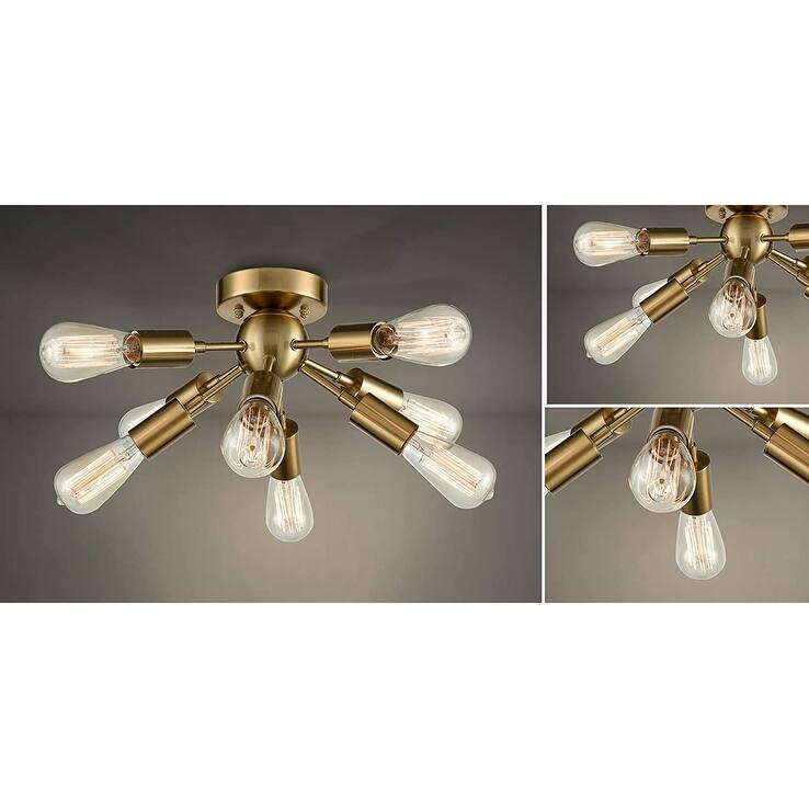 Firenze Sputnik Sphere Chandelier 8-Light Flush Mount Ceiling Light